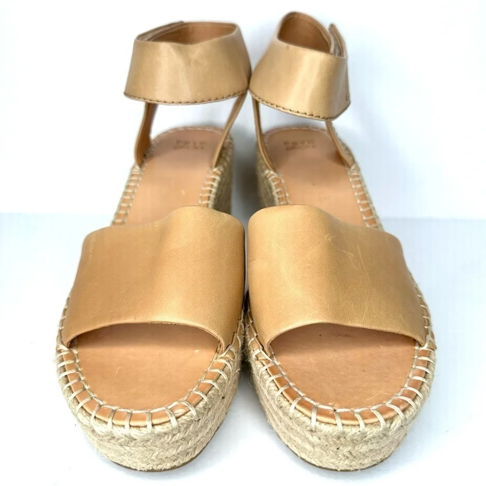 FRYE AND CO. Tan Espadrille Wedge Sandals Size 8